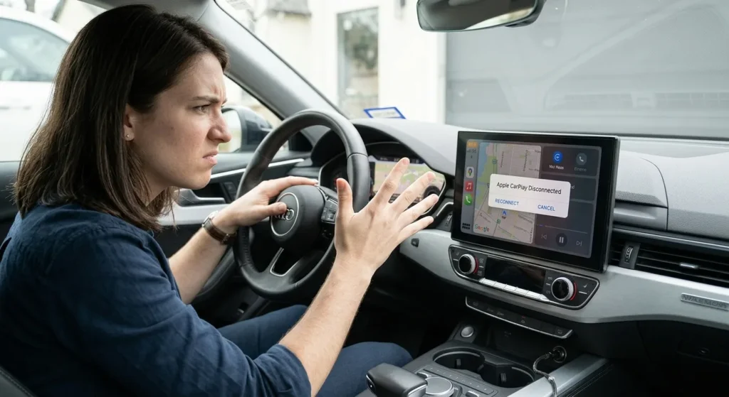Phone showing CarPlay keeps disconnecting error while plugged into car USB port